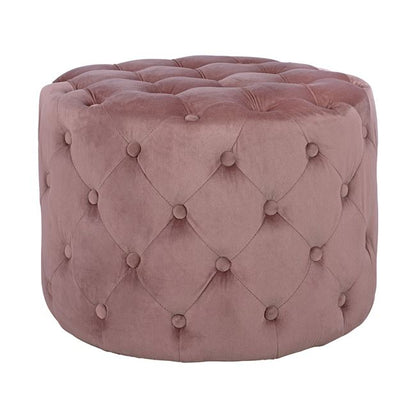 Velvet stool Kassie HM8406.02 rotten apple color Chesterfield type ''60x43cm image 1