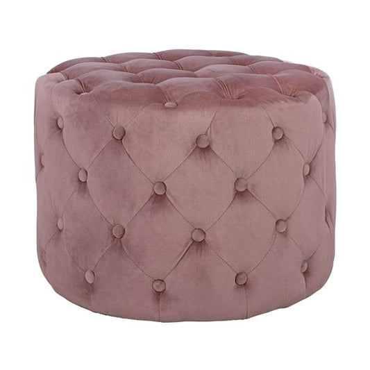 Velvet stool Kassie HM8406.02 rotten apple color Chesterfield type ''60x43cm image 1
