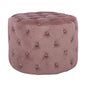 Velvet stool Kassie HM8406.02 rotten apple color Chesterfield type ''60x43cm image 1
