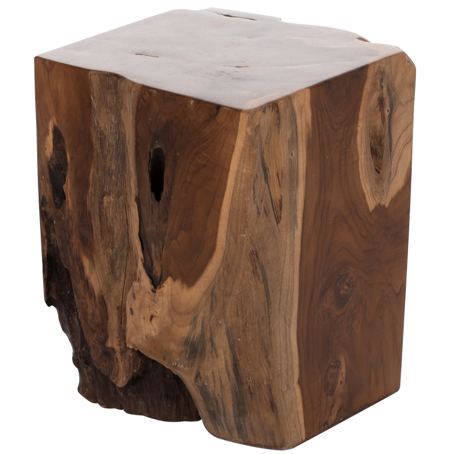 STOOL HM7721 SQUARE SOLID TEAK NATURAL 30X30X40H image 1