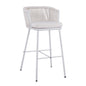 Stool with metallic frame and rope white HM5714.03 46x54x101 cm image 1