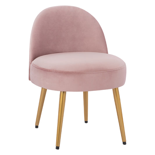 Stool with back Yasmine from rotten apple velvet & gold legs HM8395.12 47x43x65cm image 1