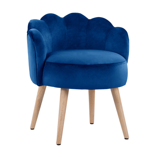 Stool with back Elise HM8628.08 Blue Velvet 55x52x60cm image 1