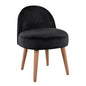 Stool with back Yasmine Black HM8395.04 Velvet 47x43x63,5cm image 1