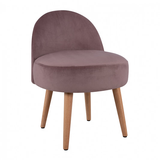 Velvet stool with back Yasmine rotten apple HM8395.02 47x43x63,5cm image 1