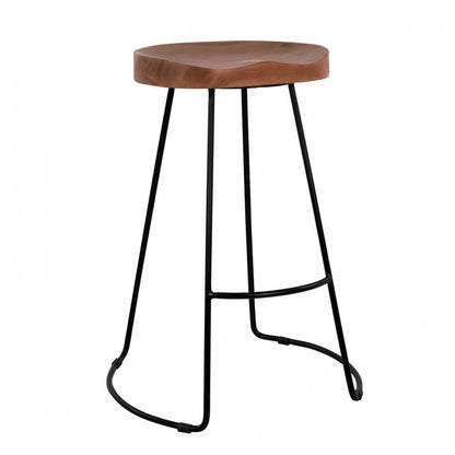 Bar Stool HM8487.11 from solid acacia wood image 1