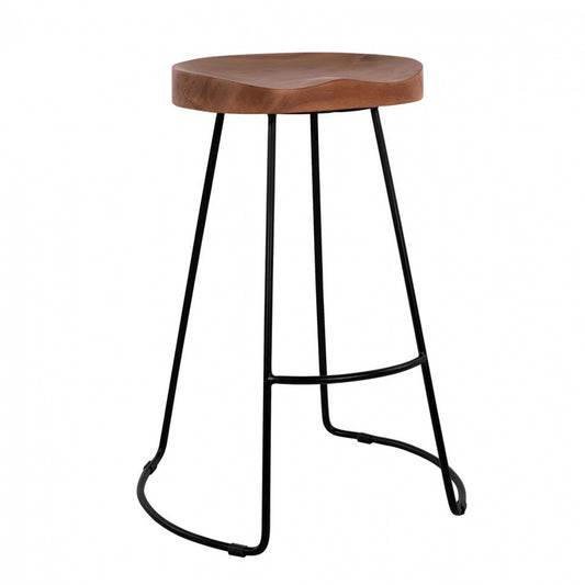 Bar Stool HM8487.11 from solid acacia wood image 1