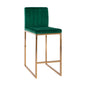Bar Stool Piper Velvet Cypress & Gold Metallic Frame HM8525.03 40x49x96 cm image 1