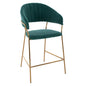 MEDIUM HEIGHT STOOL HM8734.03 GREEN VELVET GOLDEN FRAME 60x55x100Y cm. image 1