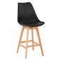 BAR STOOL VEGAS HM8000.22 MEDIUM HEIGHT BLACK POLYPROPYLENE NATURAL BEECH WOOD 47x58x100Hcm. image 1