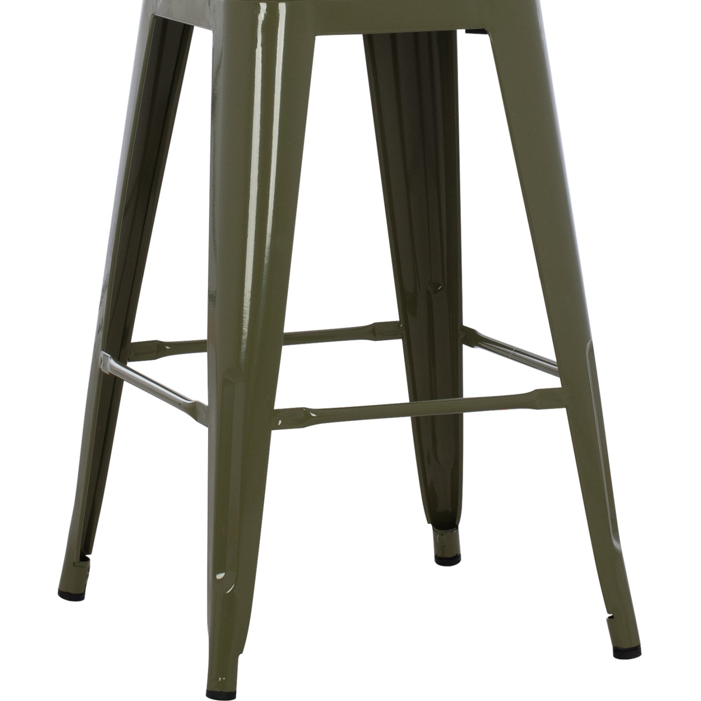 Σκαμπό Μεσαίου Ύψους Μεταλλικό Melita Σε Dark Olive Green