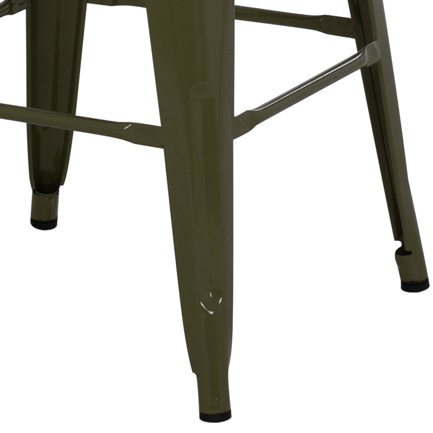 Σκαμπό Μεσαίου Ύψους Μεταλλικό Melita Σε Dark Olive Green