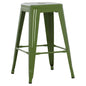 ΣΚΑΜΠΟ ΜΕΣΑΙΟΥ ΥΨΟΥΣ ΜΕΤΑΛΛΙΚΟ HM8573.13 MELITA ΣΕ LIGHT OLIVE GREEN 43x43x67Yεκ. image 1