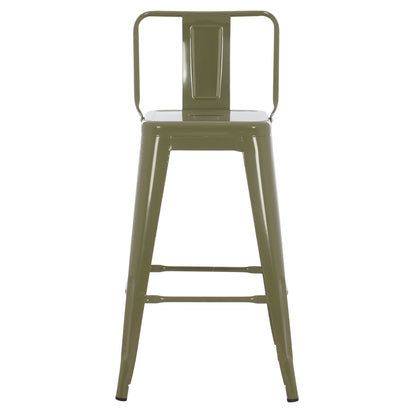 Σκαμπό Μεσαίου Ύψους Μεταλλικό Melita Σε Dark Olive Green