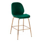 Bar Stool Middle Height Nora HM8524.03 Velvet Cyppress Green & Gold  metallic Frame 52x61,5x103 cm. image 1