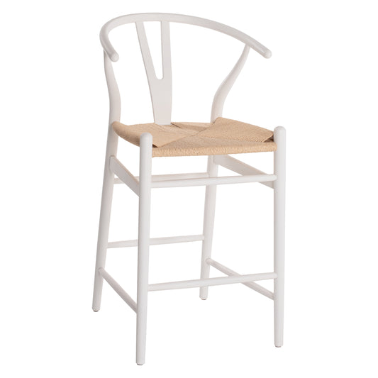 BAR STOOL BRAVE BEECH WOOD WISHBONE BACKREST SEMI-CIRCULAR HM9405.03 48x53x100H cm. image 1