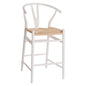 BAR STOOL BRAVE BEECH WOOD WISHBONE BACKREST SEMI-CIRCULAR HM9405.03 48x53x100H cm. image 1