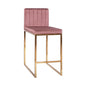 Bar Stool Piper Velvet Rotten Apple & Gold Metallic Frame HM8525.02 40x49x96 cm image 1