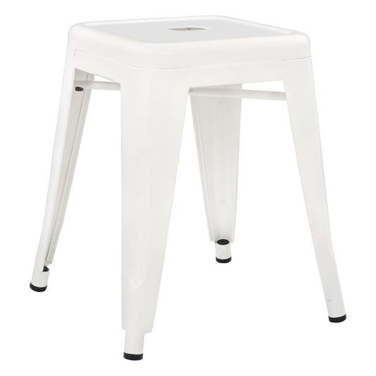 STOOL MELITA HM0096.41 METAL IN MILK WHITE COLOR 37x37x45Hc image 1