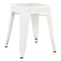STOOL MELITA HM0096.41 METAL IN MILK WHITE COLOR 37x37x45Hc image 1