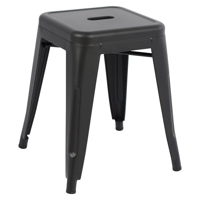 STOOL MELITA HM0096.42 METAL IN MATTE BLACK COLOR 37x37x45Hcm. image 1