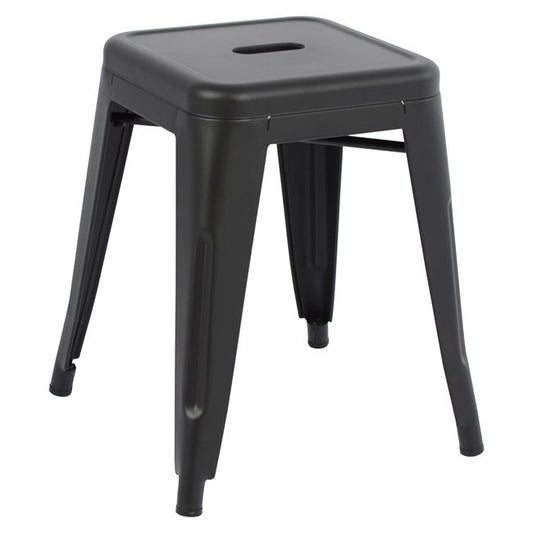 STOOL MELITA HM0096.42 METAL IN MATTE BLACK COLOR 37x37x45Hcm. image 1