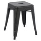 STOOL MELITA HM0096.42 METAL IN MATTE BLACK COLOR 37x37x45Hcm. image 1