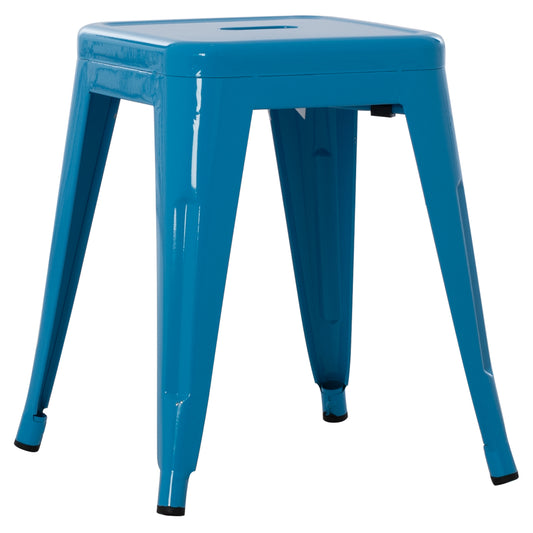 STOOL MELITA HM0096.48 METAL IN BLUE COLOR 37x37x45Hcm. image 1