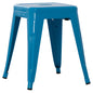 STOOL MELITA HM0096.48 METAL IN BLUE COLOR 37x37x45Hcm. image 1
