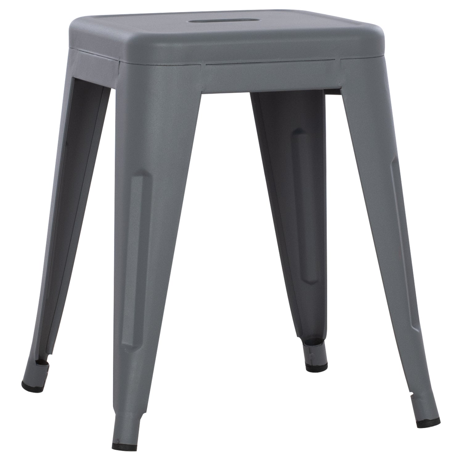 STOOL MELITA HM0096.50 METAL IN MATTE GREY COLOR 37x37x45Hcm. image 1