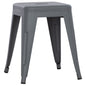 STOOL MELITA HM0096.50 METAL IN MATTE GREY COLOR 37x37x45Hcm. image 1