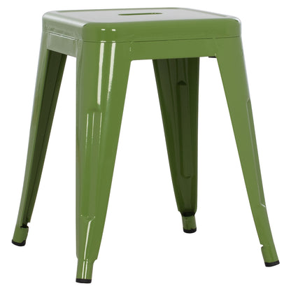 STOOL MELITA HM0096.53 METAL IN LIGHT OLIVE GREEN COLOR 37x37x45Hcm. image 1