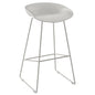 Stool HM8450.01 Metallic with seat PP White 47x47x83cm image 1