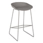 Metallic Stool HM8450.10 with grey seat PP 47x47x83cm image 1