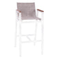 ALUMINUM BAR STOOL WHITE WITH POLYWOOD 52x58x108 cm. HM5790.01 image 1