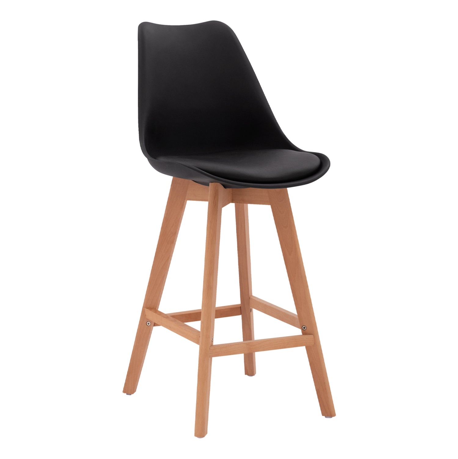Bar Stool Vegas HM8000.12 Black 48x58x105 cm image 1