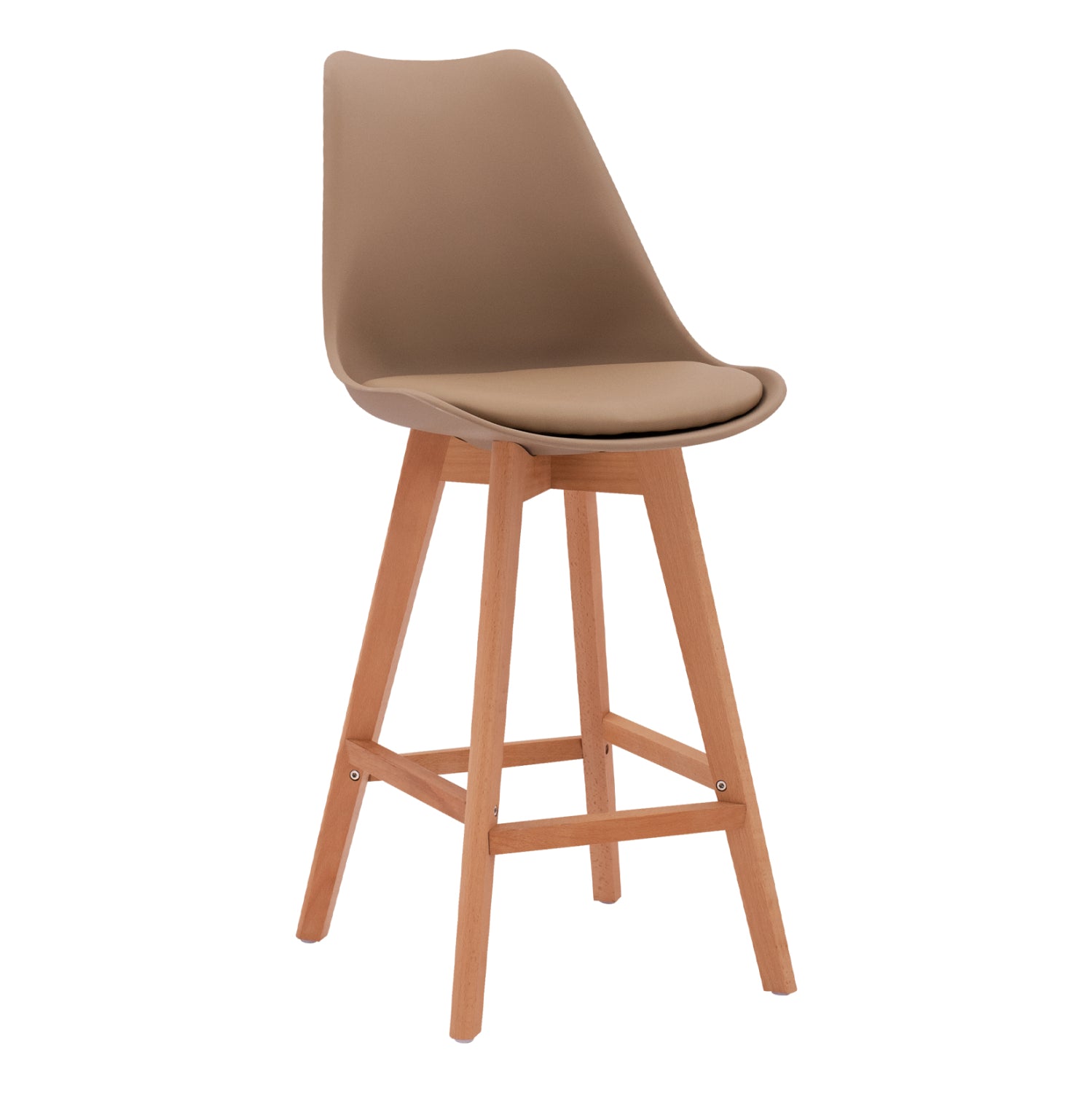 Bar Stool Vegas HM8000.45 Cappuccino color 48x58x105 cm image 1