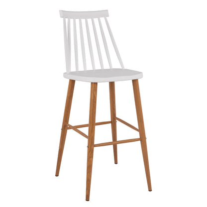 Bar Stool HM8459.01 Vanessa in white color 43x49x107 εκ. image 1