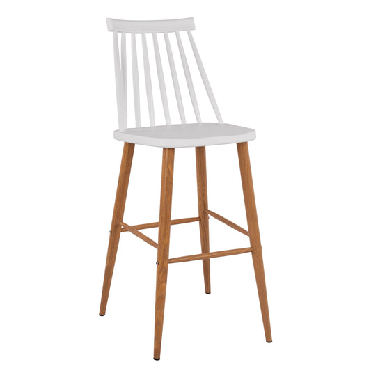Bar Stool HM8459.01 Vanessa in white color 43x49x107 εκ. image 1