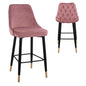 Bar Stool SERENITY HM8519.02 Velvet Rotten Apple with metallic frame 51x57x110cm image 1