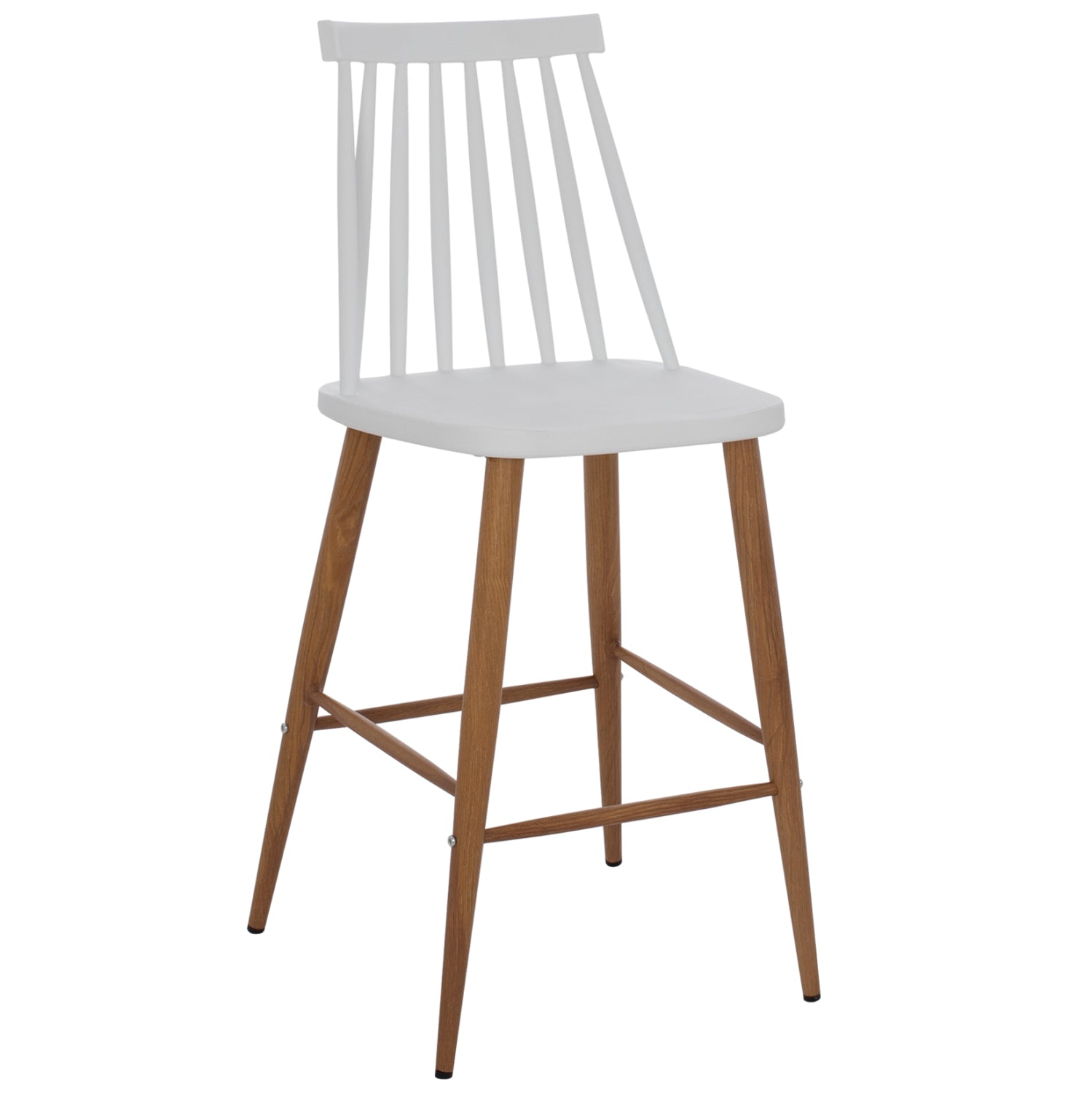BAR STOOL HM9300.01 WHITE MEDIUM HEIGHT 43x45x97Η image 1