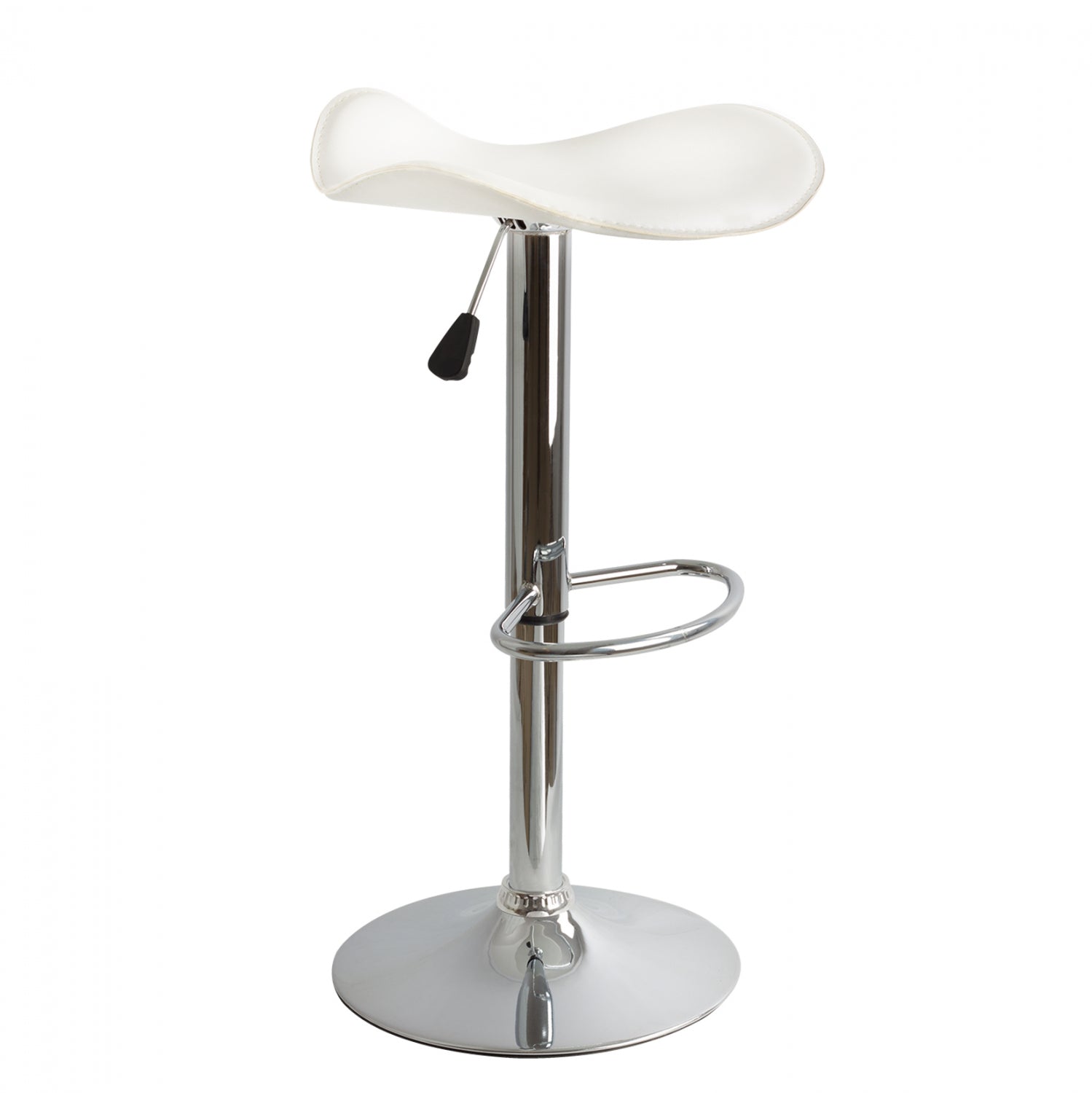 Bar Stool HM201.02 White PU with gas lift 45χ45χ82 image 1