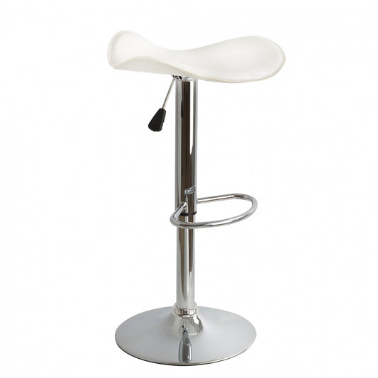 Bar Stool HM201.02 White PU with gas lift 45χ45χ82 image 1