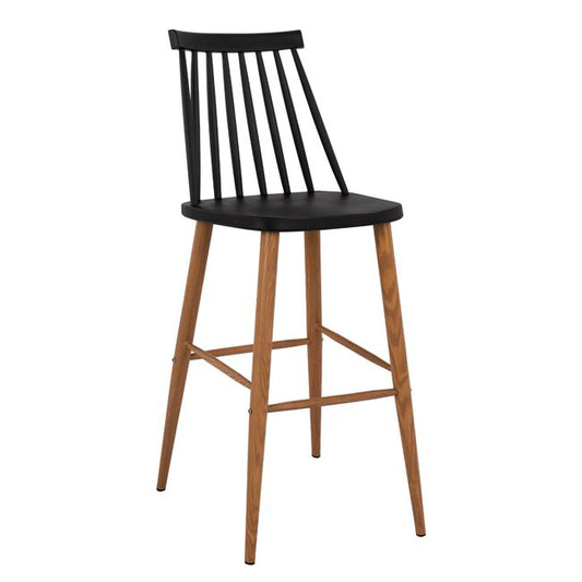 Bar Stool HM8459.02 Vanessa in black color 43x49x107cm image 1