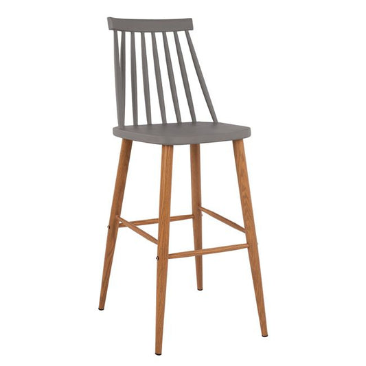 Bar Stool HM8459.10 Vanessa in grey color 43x49x107 cm image 1