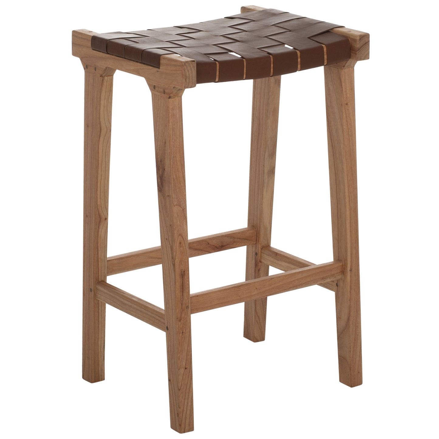 BAR STOOL HM99382.01 SOLID TEAK NATURAL 40X35X65H image 1