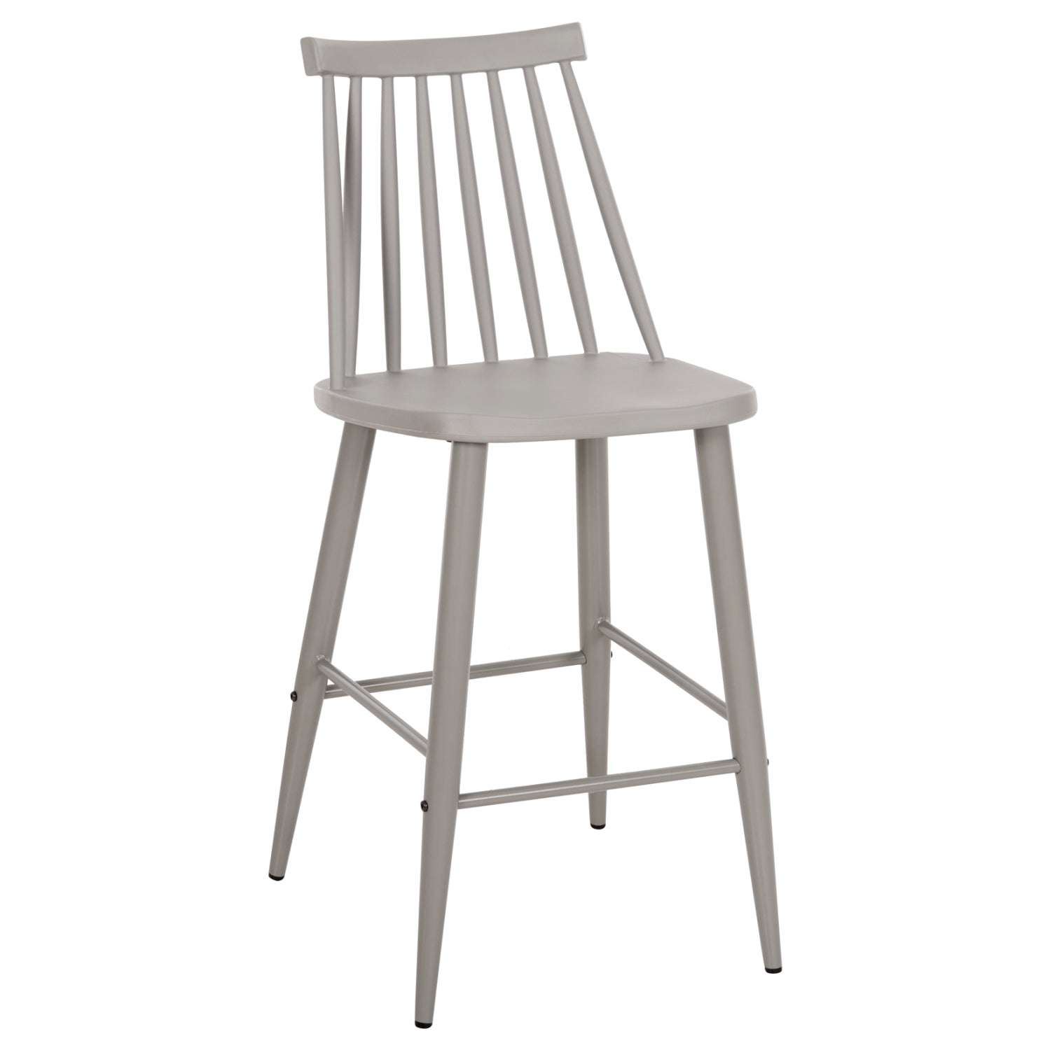 BAR STOOL MEDIUM HEIGHT VANESSA HM9300.20 POLYPROPYLENE & METAL-GREY 45,5x46x97Hcm. image 1