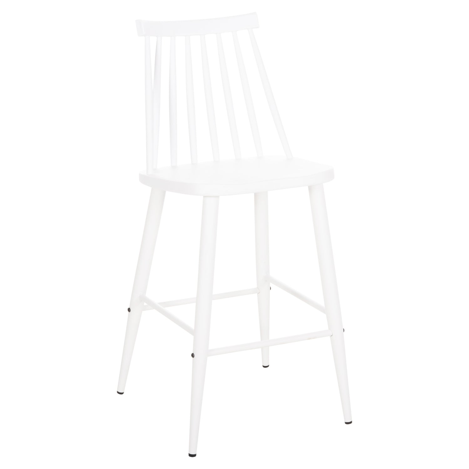 BAR STOOL MEDIUM HEIGHT VANESSA HM9300.11 POLYPROPYLENE & METAL-WHITE 45,5x46x97Hcm. image 1