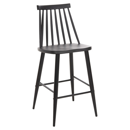 BAR STOOL MEDIUM HEIGHT VANESSA HM9300.12 POLYPROPYLENE & METAL-BLACK 45,5x46x97Hcm. image 1