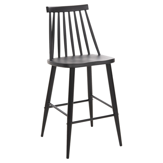 BAR STOOL MEDIUM HEIGHT VANESSA HM9300.12 POLYPROPYLENE & METAL-BLACK 45,5x46x97Hcm. image 1